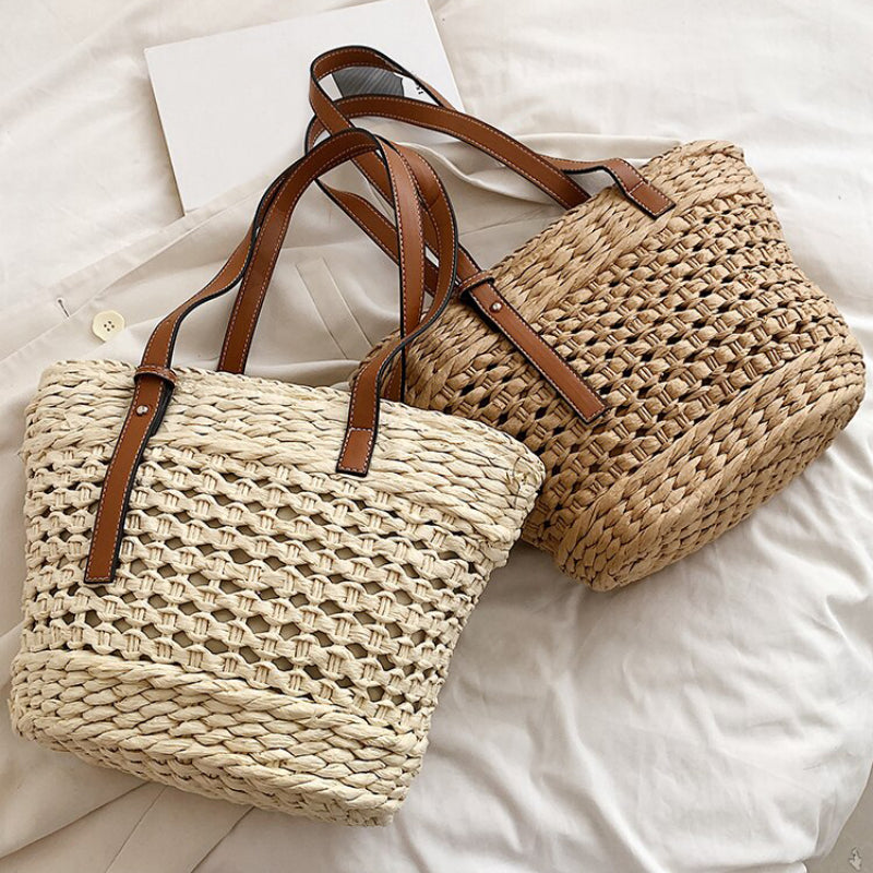 Summer Trend Handwoven Rattan Shoulder Bags Boots N Bags Heaven