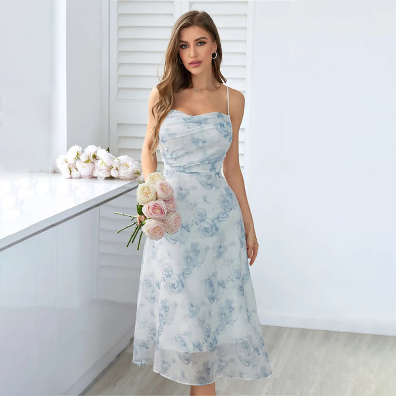 floral print ruched cami dress Floral Print Ruched Slit Cami Dress  Charming Charlie