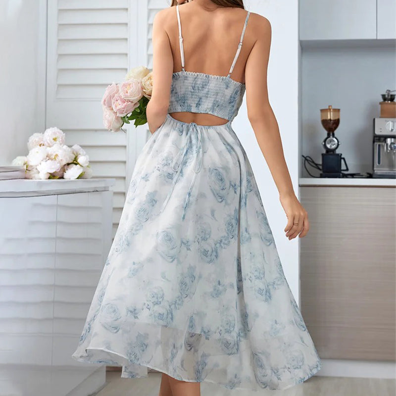 floral print ruched cami dress Baroque Floral Print Ruched Bust Padded Cami Maxi Dress