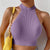Halter Style Ribbed Crop Tops