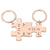 2-Piece Personalized Couple's Initial and Anniversary Date Puzzle Keychain