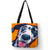 Adorable Cute Cartoon Dog Reusable Tote Bags