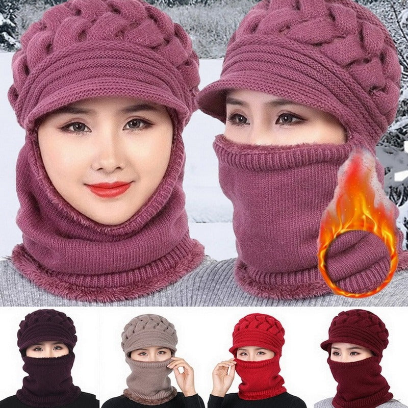 Breathable Double Layer Knitted Neck Warmer Winter Hats Boots N Bags