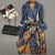 Carah - Long Sleeve Vintage Floral Trench Coat
