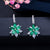 Colorful Zircon Stone Flower Stud Earrings