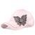 Cool Summer Hat With Rhinestone Butterfly