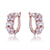Elegant and Luxurious Zirconia Crystal Hoop Earrings