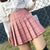 High Waist Plaid Pleated Mini Skirt With Zipper