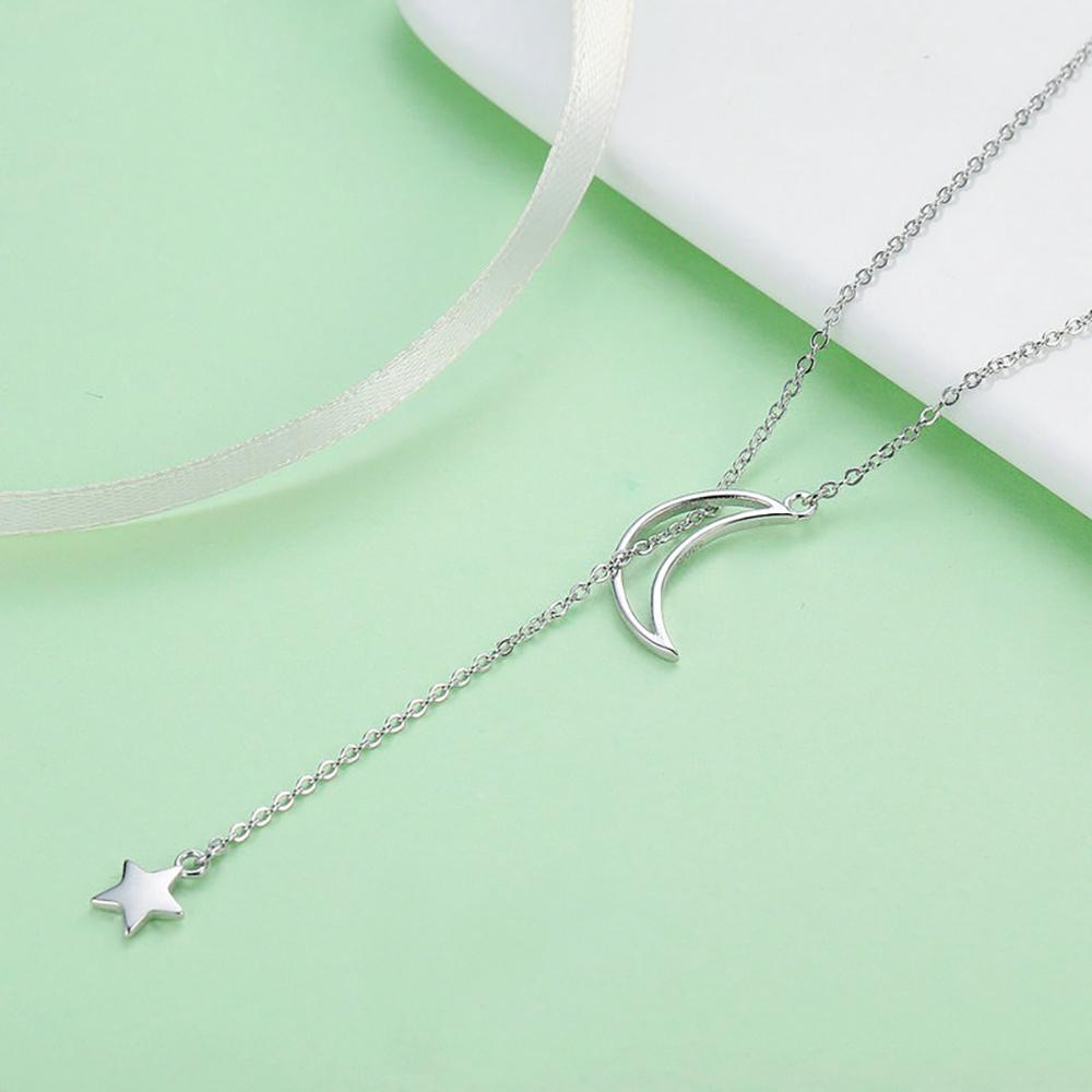 Moon And Star Tales Chain Link Pendant Necklaces – Boots N Bags Heaven