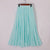 Pastel Color Elastic High Waist Pleated A-Line Maxi Skirts