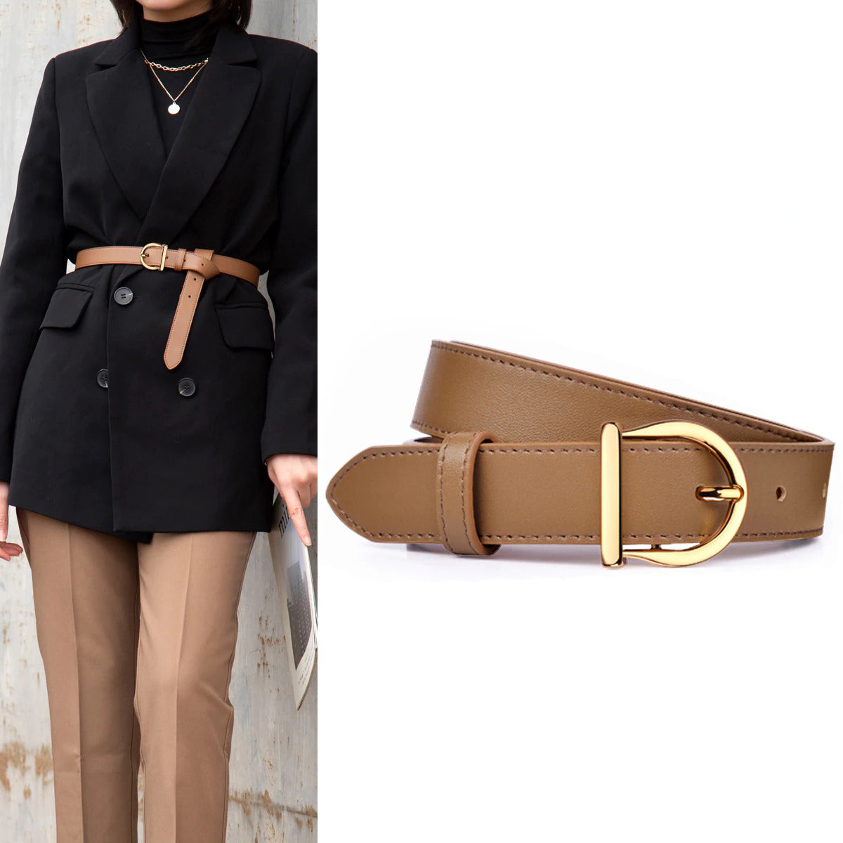 VEGAN LEATHER WAIST BELT main image 1