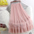 High-Waist Sheer Tulle Midi Skirts with Elegant Laces