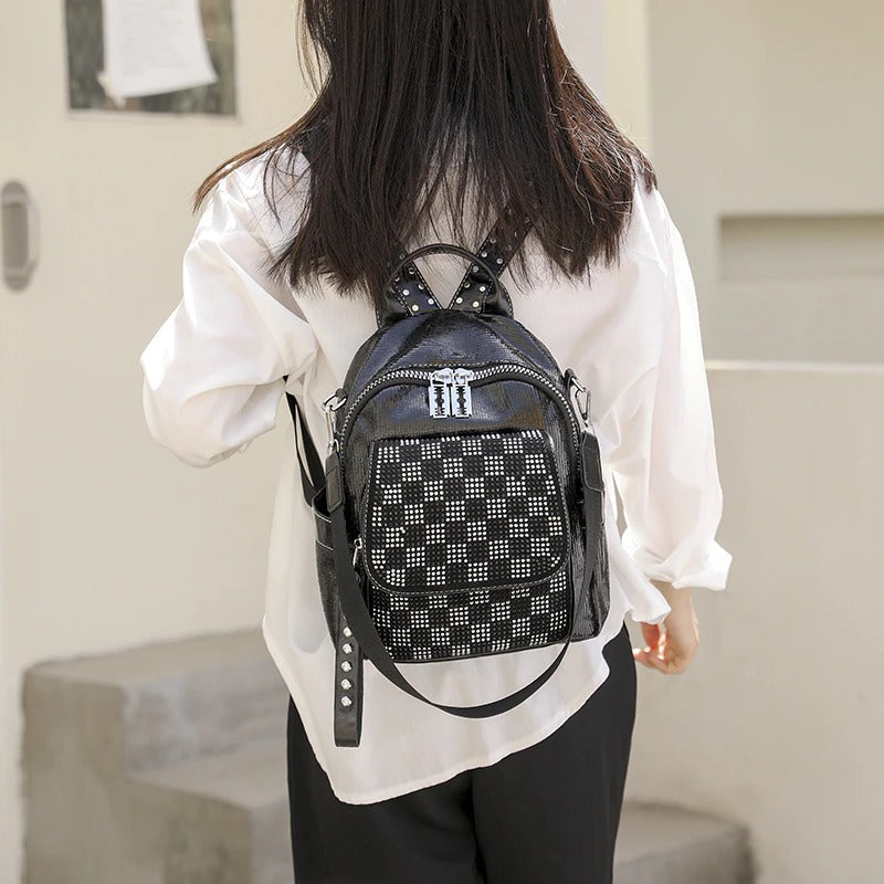 ahead of the pack leather backpack Andar Manhattan Bag Brown Chrome Finished Accessories LS2 | Motorcycle bags |