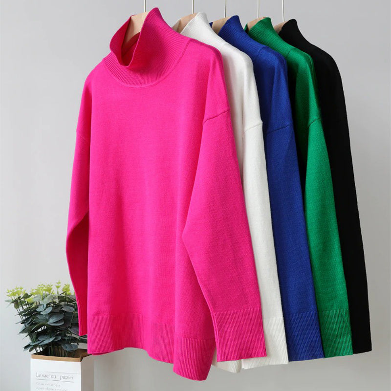 Bright and Solid Colored Turtle Neck Winter Sweater – Boots N Bags Heaven