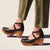 Vintage Women's Crisscross Ankle Strap Platform Wedge Heels