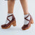 Vintage Women's Crisscross Ankle Strap Platform Wedge Heels