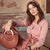 Crescent Shape Wooden Top Handle Shoulder Bag for Women