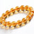 Natural Citrine Round Beads Elastic Bracelet for Women