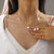 Dainty Faux Pearl Pendant Necklace and Earrings Jewelry Set