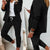 2Pcs Solid Color Blazer Coat and Elastic Waist Drawstring Pants Set