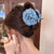 Retro Charm Plaid Flower Pattern Hair Claws for Women