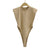 Women's Summer Sleeveless Bodycon Bodysuit with Padded Shoulders