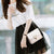 Sparkling Glitter Crossbody Bag with Heart Buckle and Gold Chain