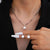 Dainty Faux Pearl Pendant Necklace and Earrings Jewelry Set