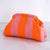 Colorblock Striped Clutch Bag with Textured Knit Finish
