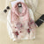 Women's Flower Embroidered Shawl Scarf for Elegant Style