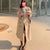 Windbreaker Loose Stand Collar Trench Coat for Fall Outfit