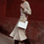 Classy Square Evening Handbag with Stylish Metal Handle