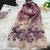 Women's Flower Embroidered Shawl Scarf for Elegant Style
