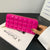 Quilted Candy Color Women's Long Zipper Phone Wallet