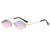 High Style Rimless Cut Edge Sunglasses for Any Occasion