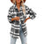 Classic Plaid Button-Down Long Sleeve Shirts for Women
