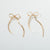 Flat Snake Chain Long Tassel Bowknot Drop Earrings for Women