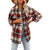 Classic Plaid Button-Down Long Sleeve Shirts for Women