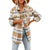 Classic Plaid Button-Down Long Sleeve Shirts for Women