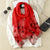 Women's Flower Embroidered Shawl Scarf for Elegant Style