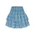 Ruffled Boho Print Elastic Waist Pleated Women's Mini Skirt