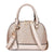 Glitter Finish Faux Leather Dome Satchel Bag with Adjustable Strap