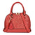 Glitter Finish Faux Leather Dome Satchel Bag with Adjustable Strap