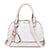 Glitter Finish Faux Leather Dome Satchel Bag with Adjustable Strap