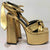 Women's Platform High Heels with Ankle Tie Straps and Bow Detail