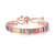 Adjustable Multi-color Rhinestone Studded Tennis Bracelets