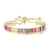 Adjustable Multi-color Rhinestone Studded Tennis Bracelets