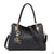 Women's Luxury Embossed Split Leather Top-Handle Shoulder Bag