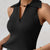 Solid Color Women's Summer Knit Collared Sleeveless Tank Top