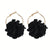 Delicate Flower-shaped Fabric Hoop Earrings for Women